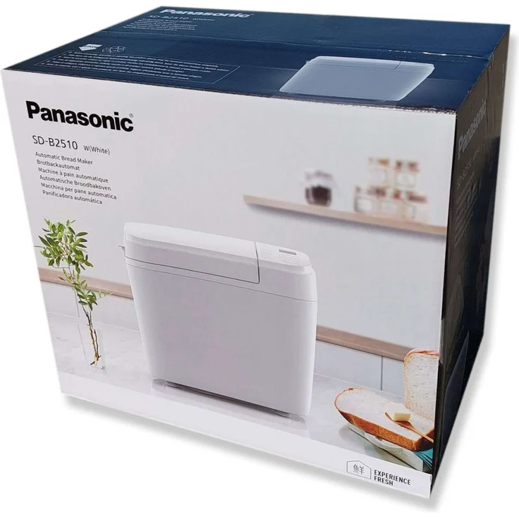 Panasonic SD-B2510 Brotbackmaschine, 550 Watt, 21 Programme, Zeitschaltung, Marmeladenfunktion, weiß – Bild 1