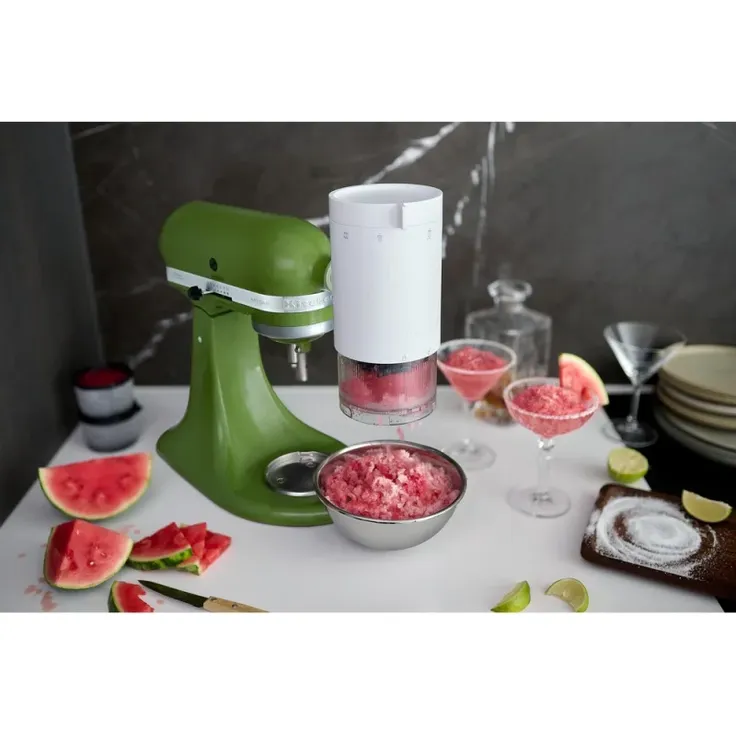 KitchenAid 5KSMSIA Shave Ice Vorsatz, geeignet für alle KitchenAid Küchenmaschinen, 4 Eisformen, Kunststoff, weiß – Bild 5