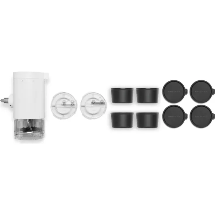 KitchenAid 5KSMSIA Shave Ice Vorsatz, geeignet für alle KitchenAid Küchenmaschinen, 4 Eisformen, Kunststoff, weiß – Bild 2