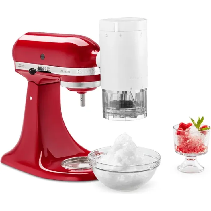 KitchenAid 5KSMSIA Shave Ice Vorsatz, geeignet für alle KitchenAid Küchenmaschinen, 4 Eisformen, Kunststoff, weiß – Bild 3