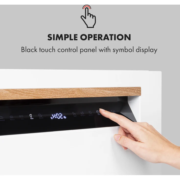 Klarstein 10034631A, Tischgeschirrspüler, Geräuschemissionsklasse C, Geräuschemissionen 49 Dezibel – Bild 4