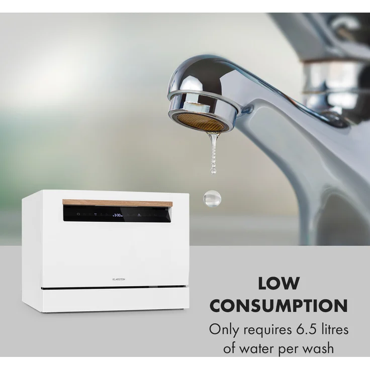 Klarstein 10034631A, Tischgeschirrspüler, Geräuschemissionsklasse C, Geräuschemissionen 49 Dezibel – Bild 7