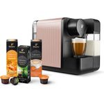 Tchibo Cafissimo milk Kaffeemaschine Kapselmaschine inkl. 30 Kapseln für Caffè Crema, Espresso, Kaffee und Milchspezialitäten, Soft Rose