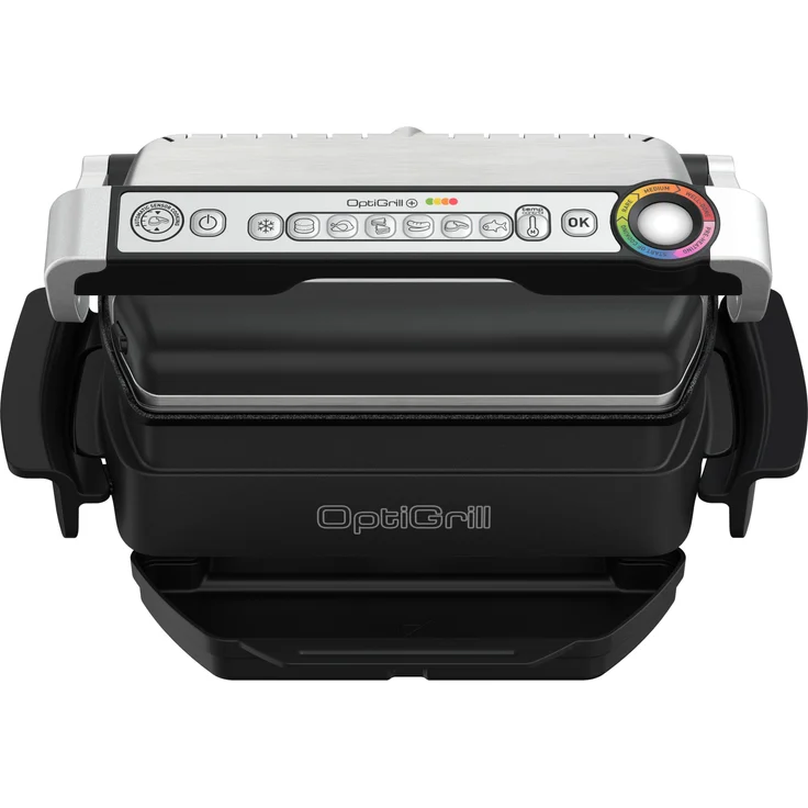 Tefal GC714D OptiGrill+ Kontaktgrill, 2000 Watt, inkl. Snacking & Baking Zubehör, manueller Modus, 4 Temperatureinstellungen, 6 Grillprogramme, Garstufenanzeige, Messung der Dicke des Grillguts, Saftauffangbehälter und abnehmbare Platten spülmaschinenfest, – Bild 2
