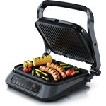 Arendo 303791 Kontaktgrill, 1900 W, Tischgrill, Sandwichmaker, Panini Grill, abnehmbare & antihaftbeschichtete Platten, 7 voreingestellte Programme, Warmhaltefunktion, schwarz - Preisvergleich