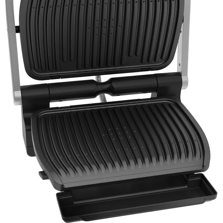 Tefal GC707D OptiGrill Deluxe Kontaktgrill, 2000 W, perfekte Grillergebnisse, 6 intelligente Programme, Auftaufunktion, 5 Garstufen, manuelles Programm, spülmaschinenfeste Platten, silber – Bild 3
