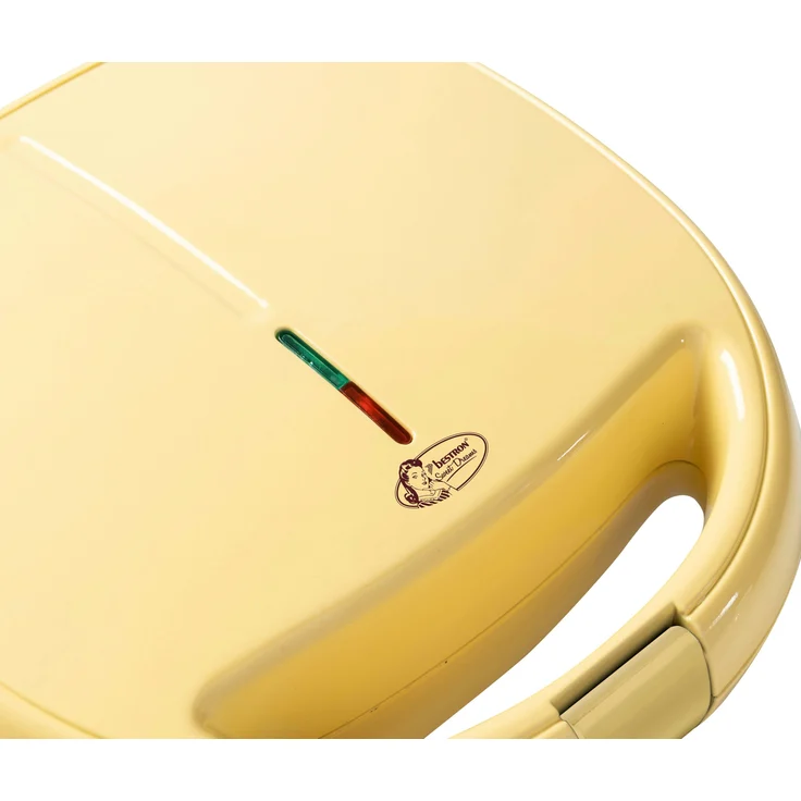 Bestron ANP801V Zaubernuss-Waffeleisen, 850 W, antihaftbeschichtet, wärmeisolierter Griff, Kunstsstoff, vanille – Bild 2