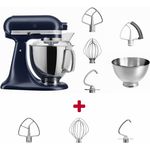 KitchenAid Artisan 175 Küchenmaschine Patisserie-Paket - inkl. 3er Set Rührelemente, Tintenblau, Serie: KSM175PS