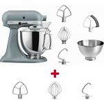 KitchenAid Artisan 175 Küchenmaschine Patisserie-Paket - inkl. 3er Set Rührelemente, Nebelblau, Serie: KSM175PS
