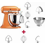 KitchenAid Artisan 175 Küchenmaschine Patisserie-Paket - inkl. 3er Set Rührelemente, Honey, Serie: KSM175PS