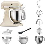 KitchenAid Artisan 5KSM175PSEAC Küchenmaschine Sonderpaket 1, inkl. Speiseeismaschine 5KICA0WH, creme, Serie: 5KSM175PS