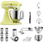 KitchenAid Artisan 5KSM185PS Küchenmaschine Veggie Paket M, inkl. Gemüseschneider, Schneide- und Reibevorsatz, 2 Rührschüsseln, Küchenmaschinenaufsatz, Spritzschutz, Schäler, kyoto glow, Serie: 5KSM185PS