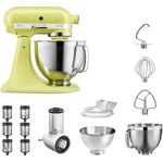 KitchenAid Artisan 5KSM185PSEKG Veggie Paket S, inkl. Gemüseschneider, 2 Rührschüsseln, Küchenmaschinenaufsatz, Spritzschutz, inkl. Gemüseschneider, 2 Rührschüsseln, Küchenmaschinenaufsatz, Spritzschutz, kyoto glow, Serie: 5KSM185PS