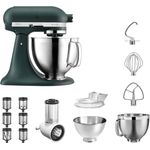 KitchenAid Artisan 5KSM185PSEPP Veggie Paket S, inkl. Gemüseschneider, 2 Rührschüsseln, Küchenmaschinenaufsatz, Spritzschutz, inkl. Gemüseschneider, 2 Rührschüsseln, Küchenmaschinenaufsatz, Spritzschutz, pebbled palm, Serie: 5KSM185PS