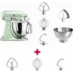 KitchenAid Artisan 175 Küchenmaschine Patisserie-Paket - inkl. 3er Set Rührelemente, Pistazie, Serie: KSM175PS