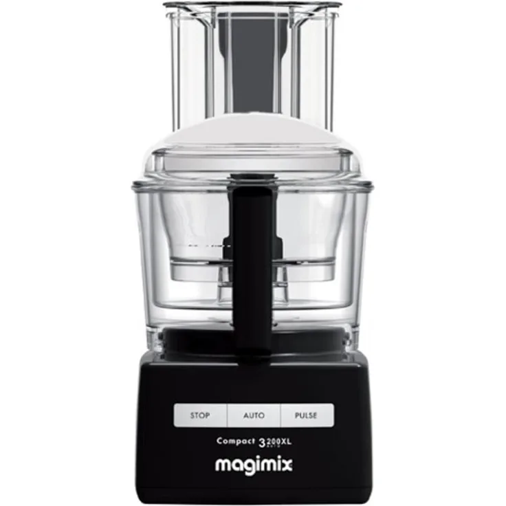 Magimix CS 3200 XL Foodprozessor, 650 Watt, 2,6 Liter, Überlastungsschutz, inkl. Schneid-Wendescheibe, Schneidscheibe, Raspelscheibe, Aufbewahrungsbox, schwarz