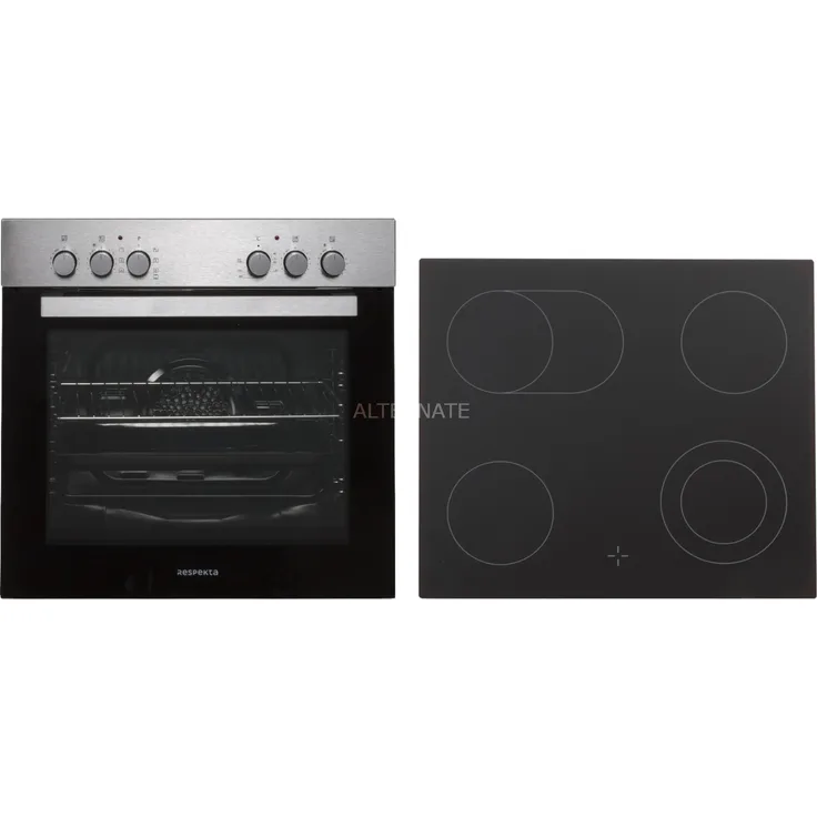 Respekta HS2200-33 Herdset, schwarz-silber