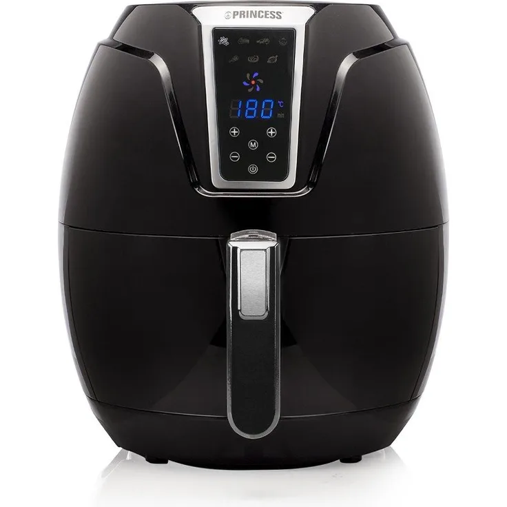 Princess 182021 AEROFRYER XL Heißluftfritteuse (Fassungsvermögen 3,2 l, 1.400 Watt, Digitales Bedienfeld, Braten ohne Öl), schwarz