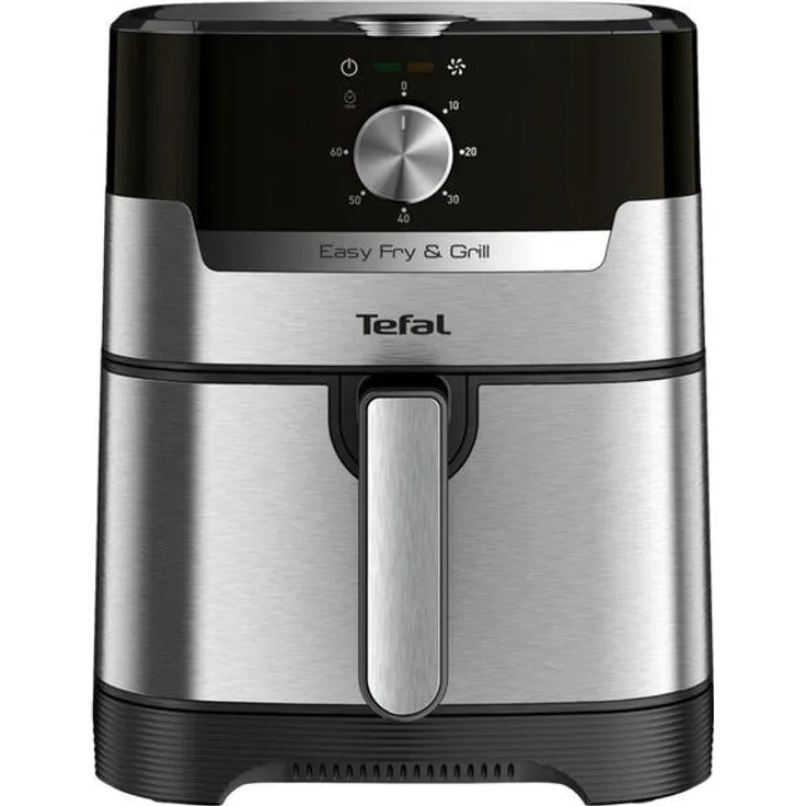Tefal Easy Fry & Grill EY501D Heißluftfritteuse, 1550 Watt, ohne Öl, 4,2 Liter, bis 200 °C, silber