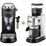 De'Longhi EC685.BK Dedica Schwarz + Kaffeemühle