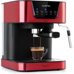 Klarstein Arabica Espressomaschine 1050W 15 Bar 1,5l Touch-Bedienfeld Edelstahl Rot