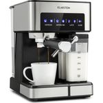 Klarstein Arabica Comfort Espressomaschine 1350W 20 Bar 1,8l Touch-Bedienfeld Edelstahl Silbergrau