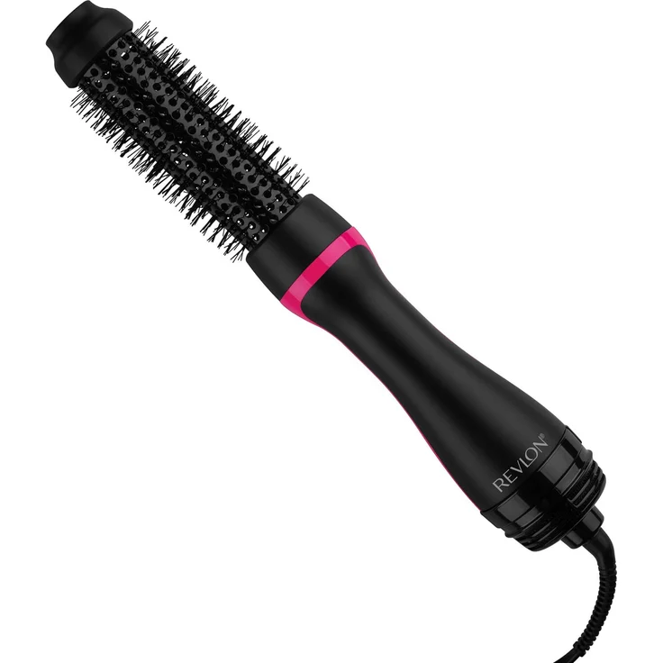 Revlon RVDR5292UKE Warmluftbürste, 38 mm, 3 Temperaturstufen, 820 Watt, Ionen-Technologie, Kaltstufe, rosa, schwarz – Bild 1