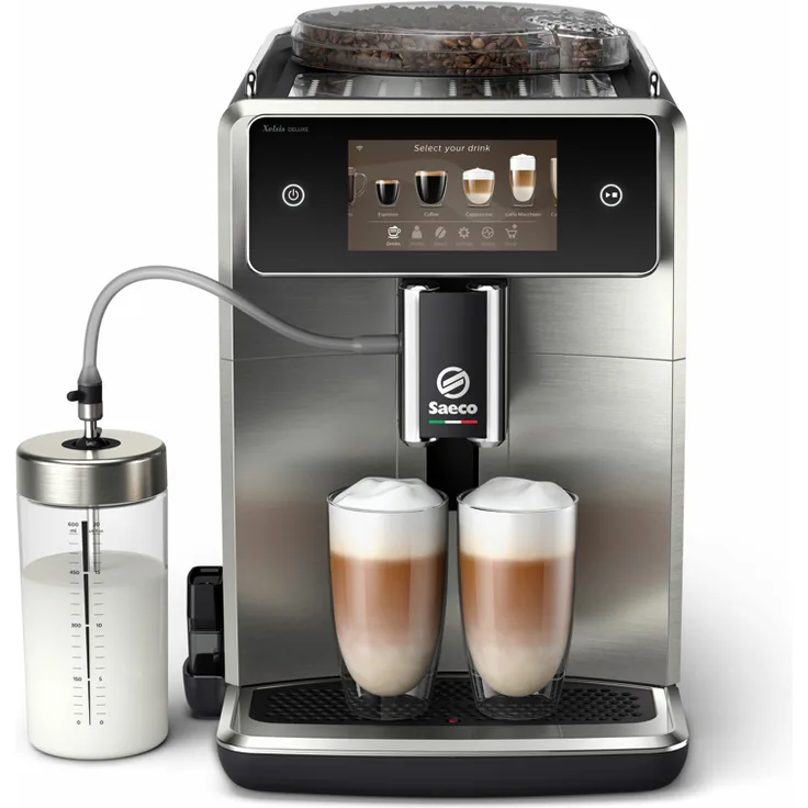 Saeco SM 8785-00 Xelsis Deluxe Kaffeevollautomat, schwarz-silber