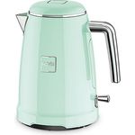 Novis Iconic Line K1 Wasserkocher, 1,6 Liter, 2400 Watt, automatische Abschaltung, Kalkfilter, Edelstahl, neomint