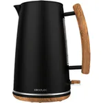 Cecotec ThermoSense 400 Black Woody Wasserkocher, 3000 W, 1,7 Liter, Anti-Kalk-Filter, schwarz