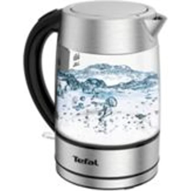 Tefal KI772D Glas-Wasserkocher, 2400 Watt, 1,7 Liter, Warmhaltefunktion, Überhitzungsschutz, transparent, silber
