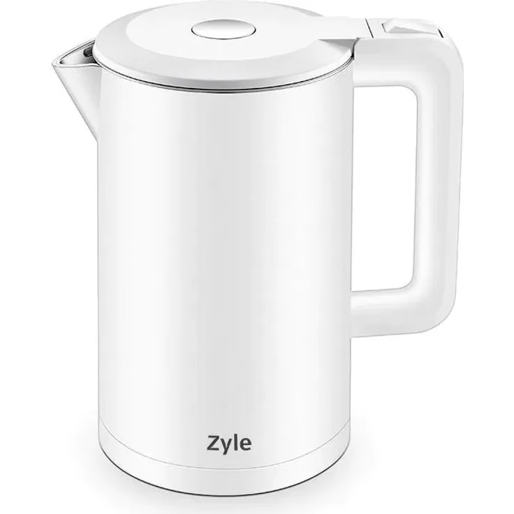 Zyle El. ZY280WK Wasserkocher 1,7 Liter, 1800 Watt, Edelstahl, Kontrollleuchte, weiß