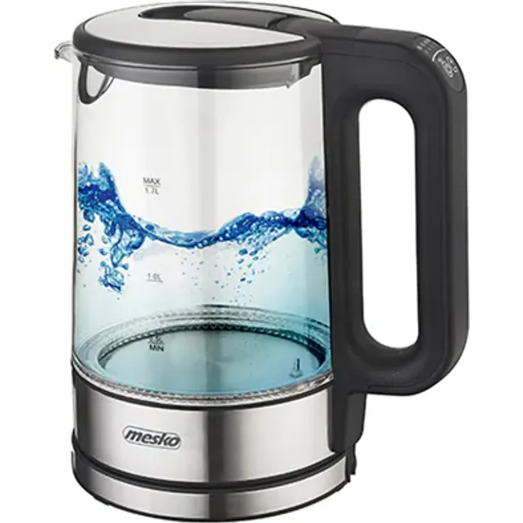 Mesko MS 1301b Wasserkocher, 1850 W, 1.7 L, 360 ° Gerätenfuß, schwarz