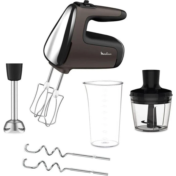 Moulinex Powermix Silence Handmixer, 600 W, Silent-Technologie, Ergonomischer Griff, Antrieb mit variabler Geschwindigkeit, braun - Preisvergleich – Bild 2