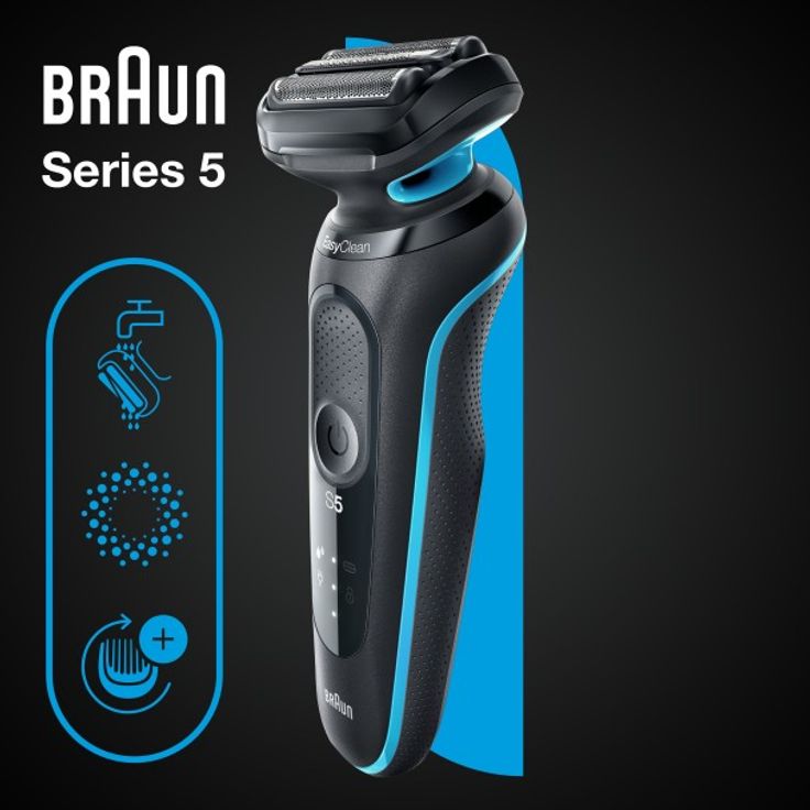 Braun Series 5 - 51-M1000s Herrenrasierer - schwarz & blau – Bild 5