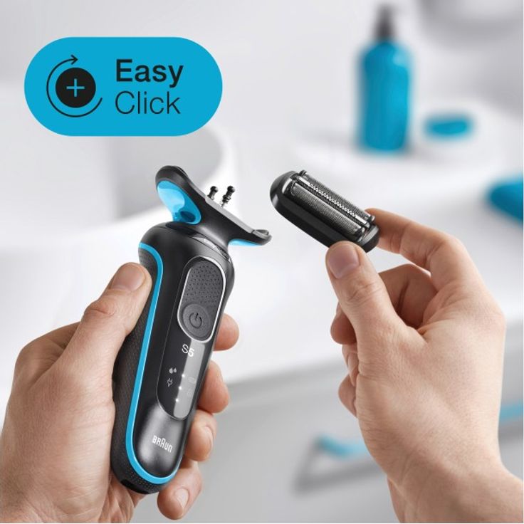 Braun Series 5 - 51-M1000s Herrenrasierer - schwarz & blau – Bild 8