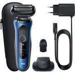 Braun Series 6 - 61-B1200s Herrenrasierer + Präzisionsaufsatz - blau & schwarz