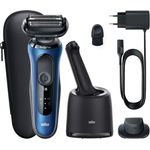 Braun Series 6 - 61-B7200cc Herrenrasierer + Präzisionsaufsatz & Reinigungsstation - blau & schwarz