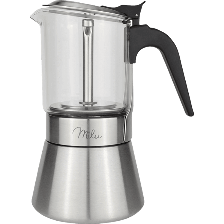 MILU 5086 5-tlg. Set Espressokocher Silber-Transparent