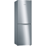 Bosch KGN 34 NLEB Kühl-Gefrierkombination, freistehend, Edelstahloptik Pearl Grey, Höhe 186 cm, Energieklasse E