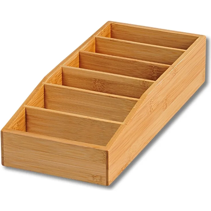 KESPER 70822 Aufbewahrungsbox aus Bambus 15 x 35 x 7 cm für Tütensuppen oder -saucen