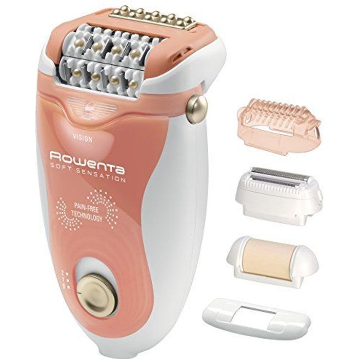 Rowenta EP 5720 Epilierer mit zwei Geschwindigkeitsstufen inkl. 4 Aufsätze, orange