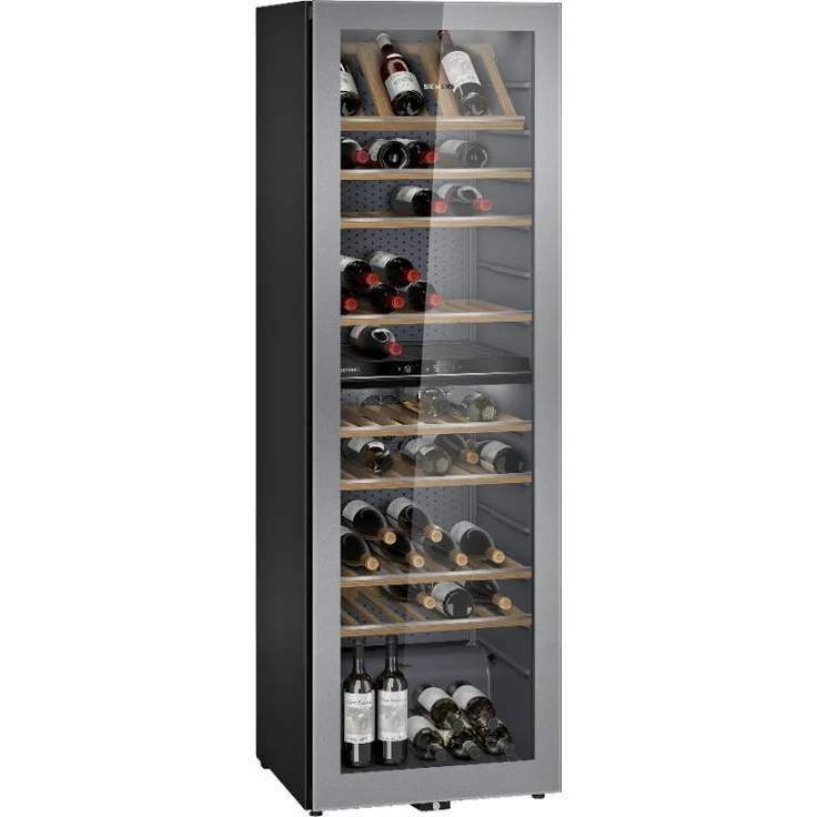 Siemens KW36KATGA Weinkühlschrank, freistehend, silber, 199 Flaschen, LED, Breite 60 cm, Energieklasse G – Bild 1