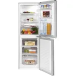 Exquisit KGC145-50-E-040F Kühl-Gefrierkombination, freistehend, silber, Energieklasse F