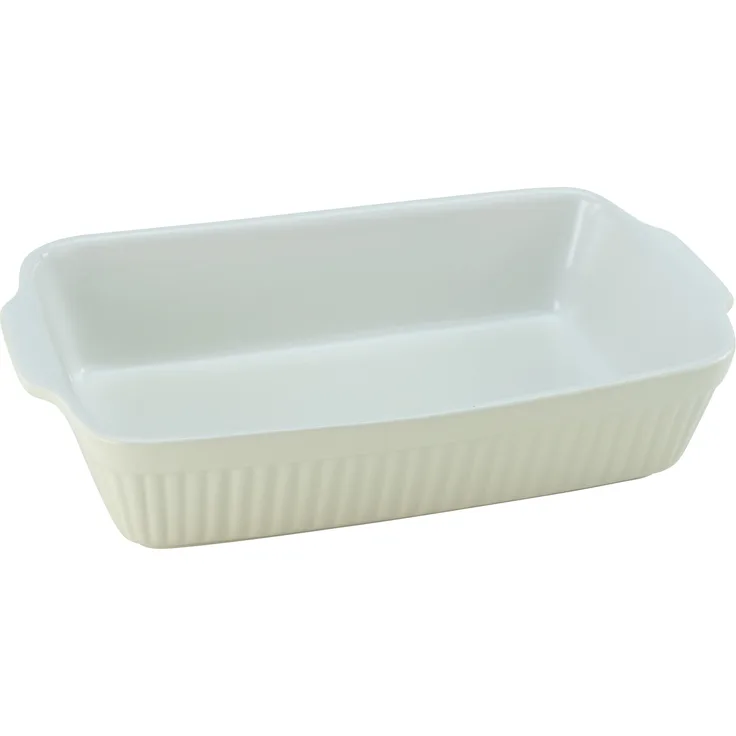 CreaTable 33057 Classic Pastell Kitchen Auflaufform rechteckig, 34 x 20 x 5,5 cm, 1 teilig, creme-weiß