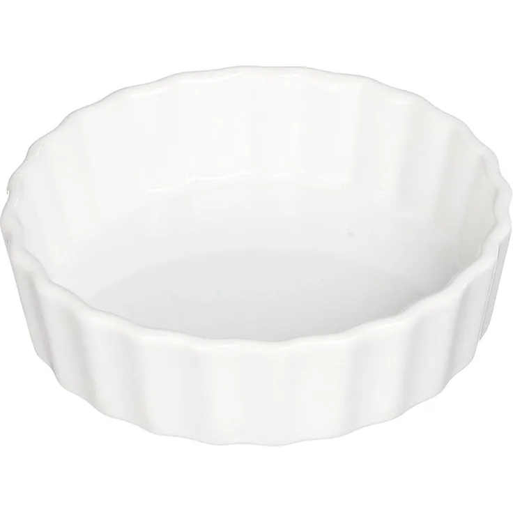 Kleine Auflaufform, Ø 12 cm, Keramik, weiß