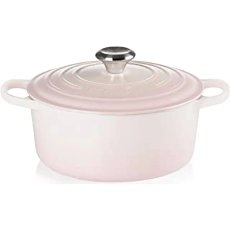Le Creuset Bräter Signature, rund, 24 cm shell pink – Bild 1