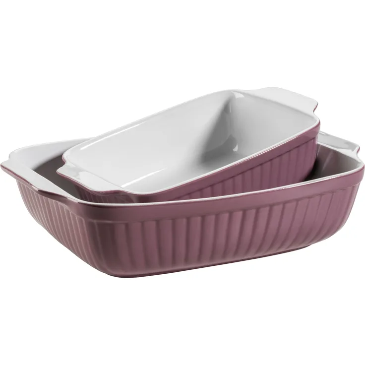 Mäser 931983 Kitchen Time Auflaufform, BERRY, rechteckig, berry, 2-teilig (1 Set)