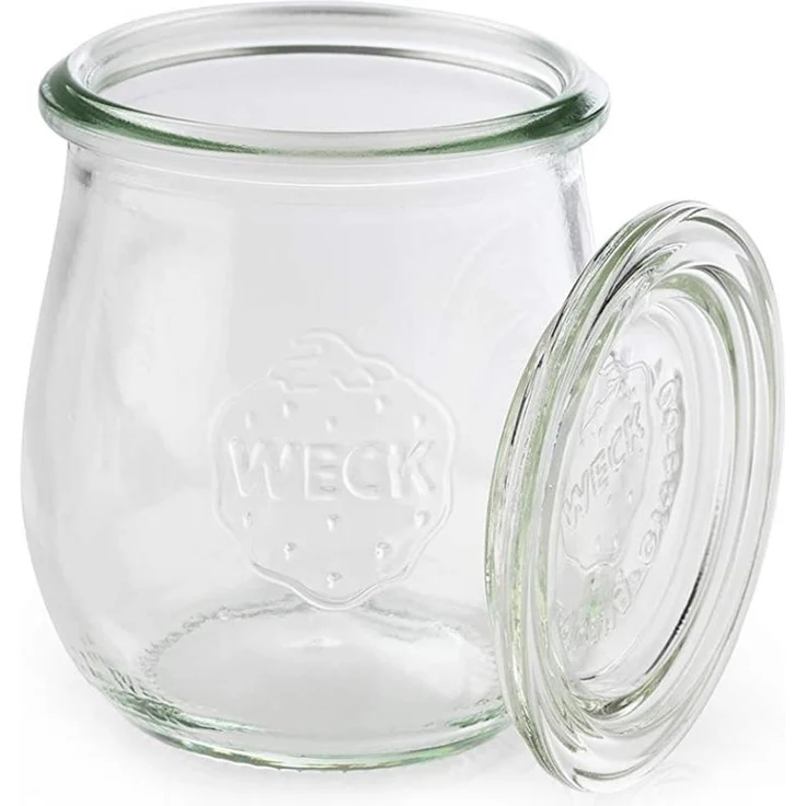 APS Weck-Glas mit Deckel, Tulpen-Form, 580 ml, 6er Set – Bild 1