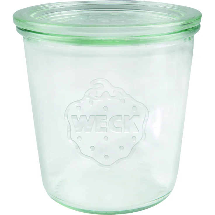 Weck Sturzglas 500 ml, Einmach Glas mit Deckel; zum Einkochen; 6 Stück